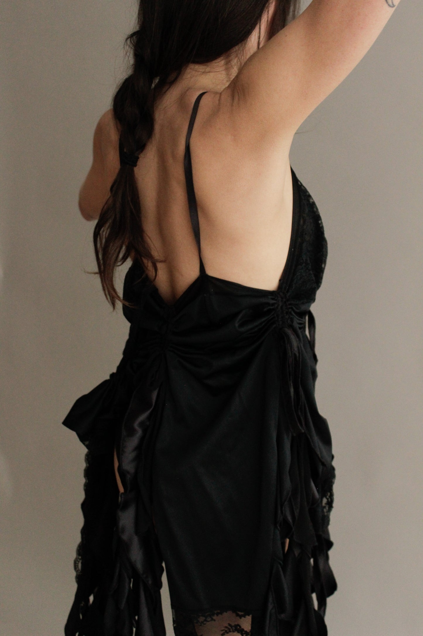 AURELIAS SLIP DRESS MESH BLK