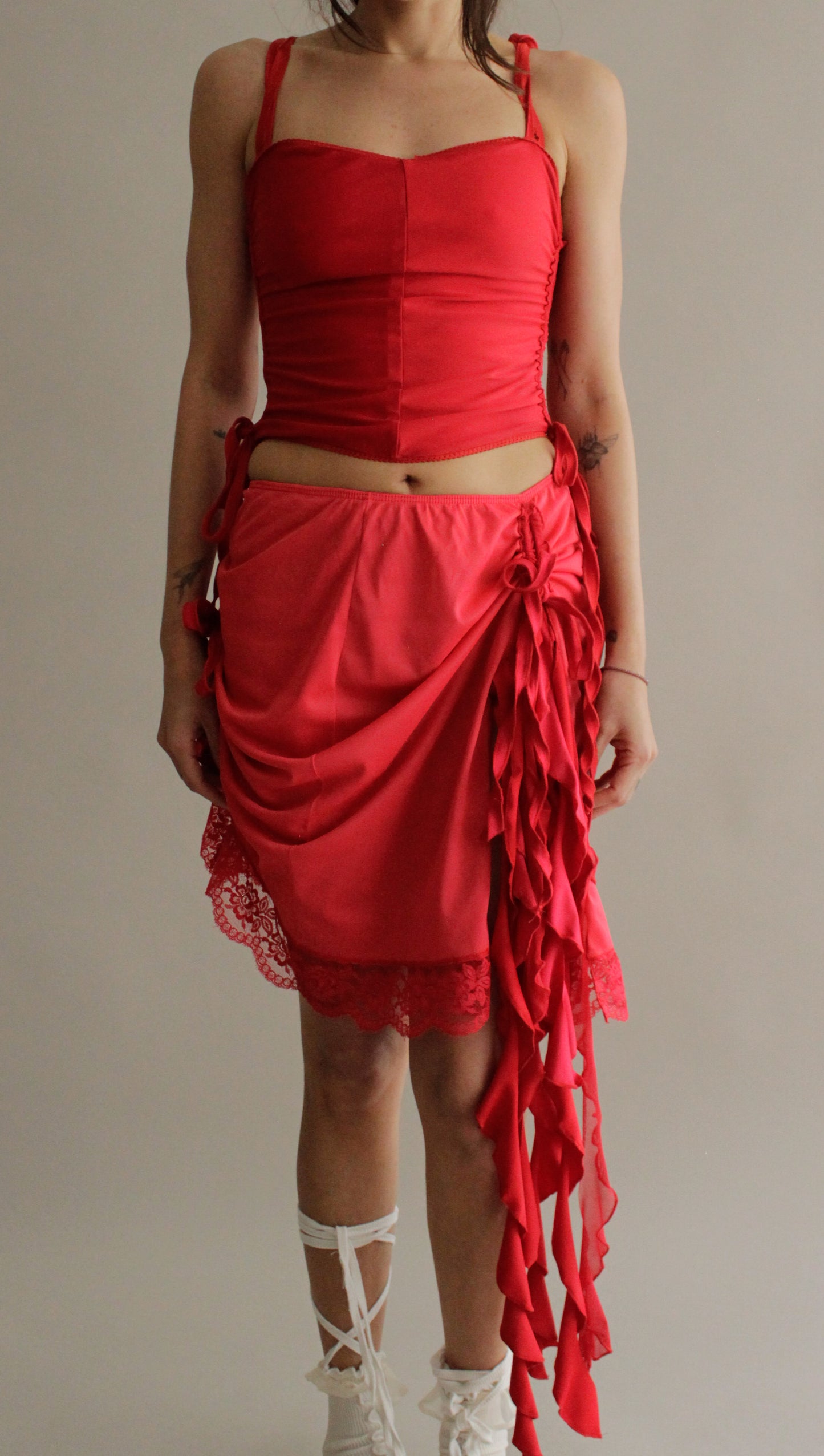 ROSES RUFFLED SKIRT